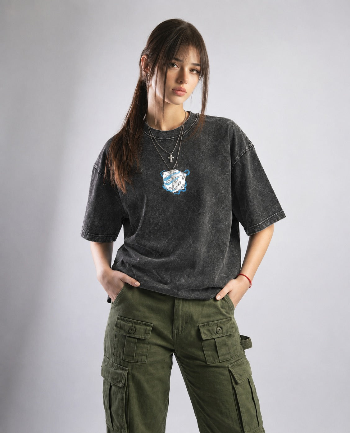 Gojo Satoru JJK Acid Washed T-Shirt