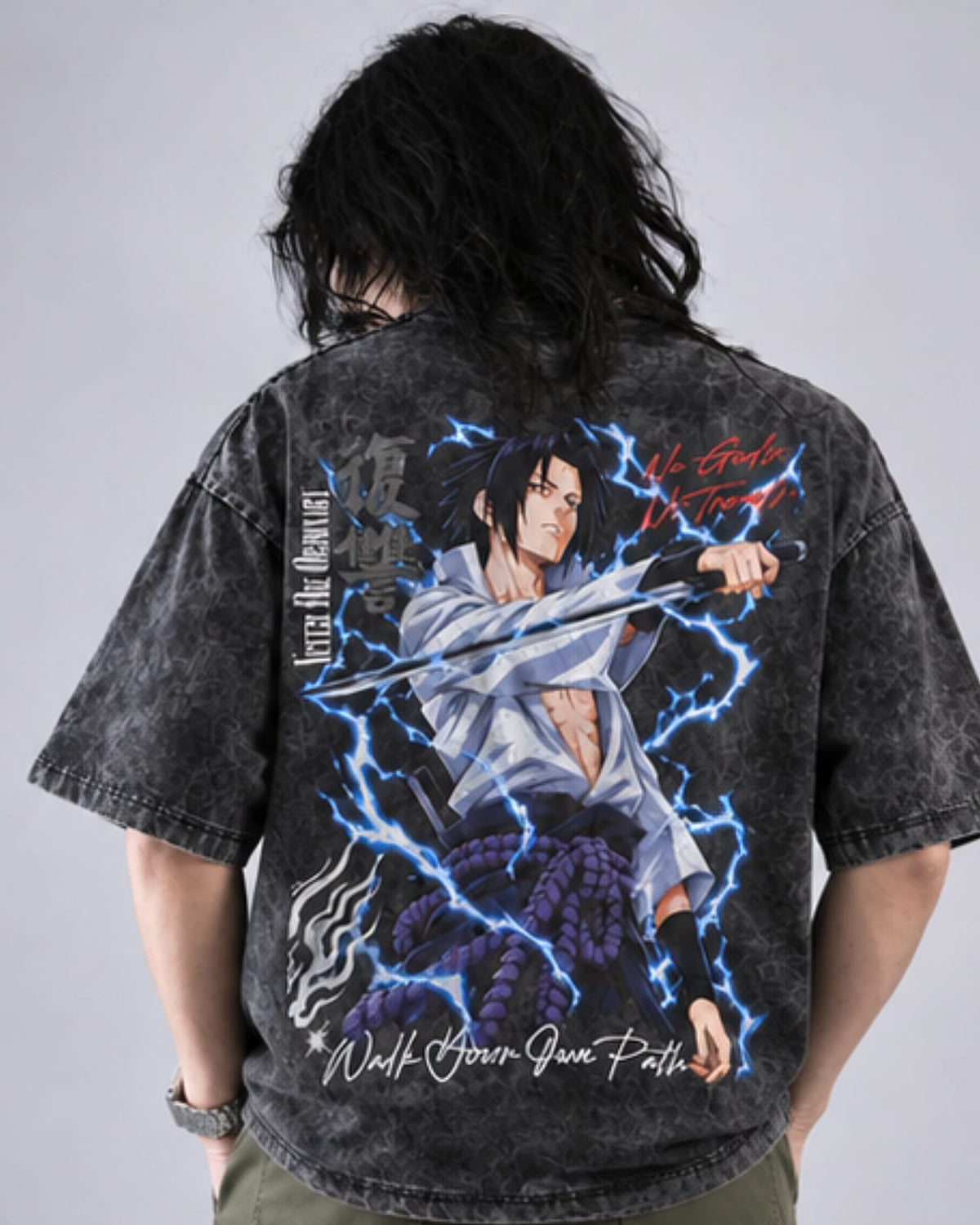 Sasuke Acid Wash Oversized T-Shirt