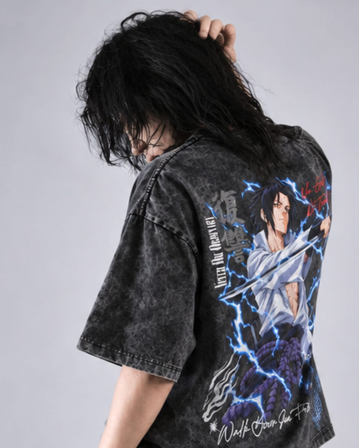 Sasuke Acid Wash Oversized T-Shirt