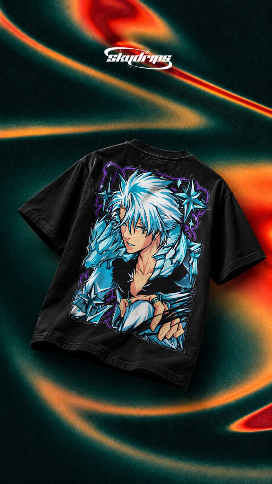 Toshiro Hitsugaya Oversized Anime T-Shirt – Bleach Edition